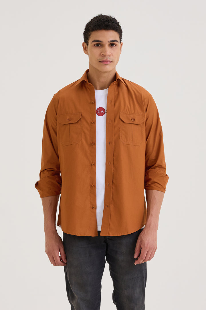 Brown Casual Style Shirt