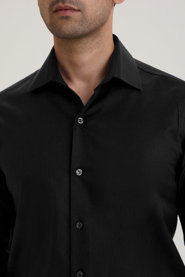 Black Signature Twill Shirt