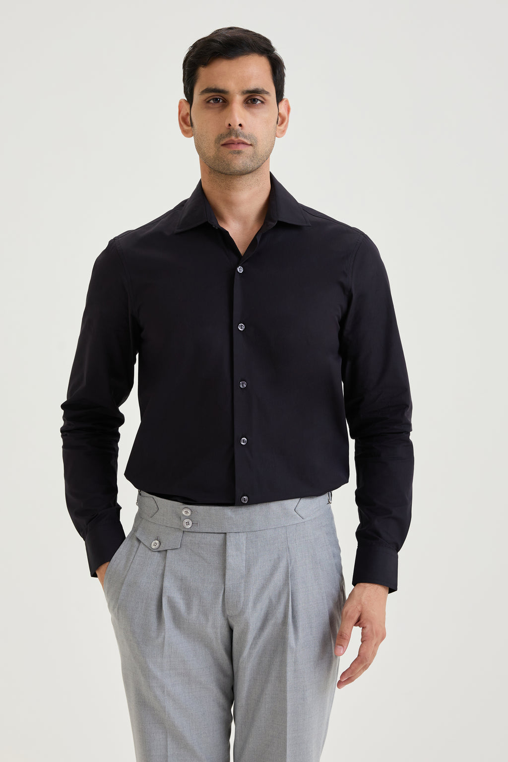 Black Poplin Shirt