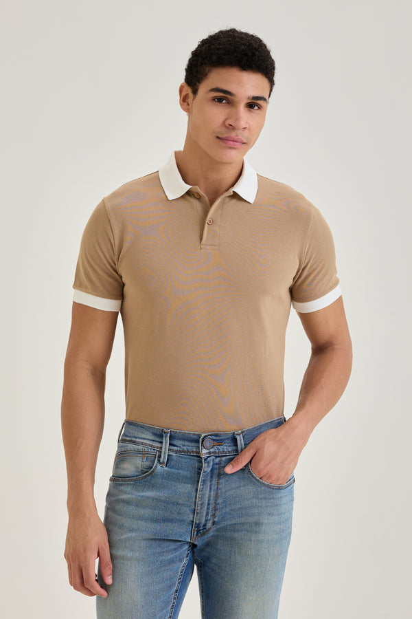Tan Brown Dual Tone T-Shirt