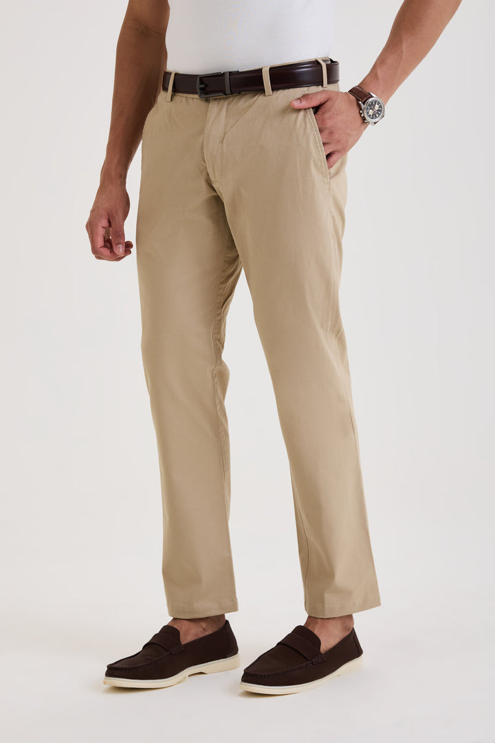Tan Brown Tapered Pant