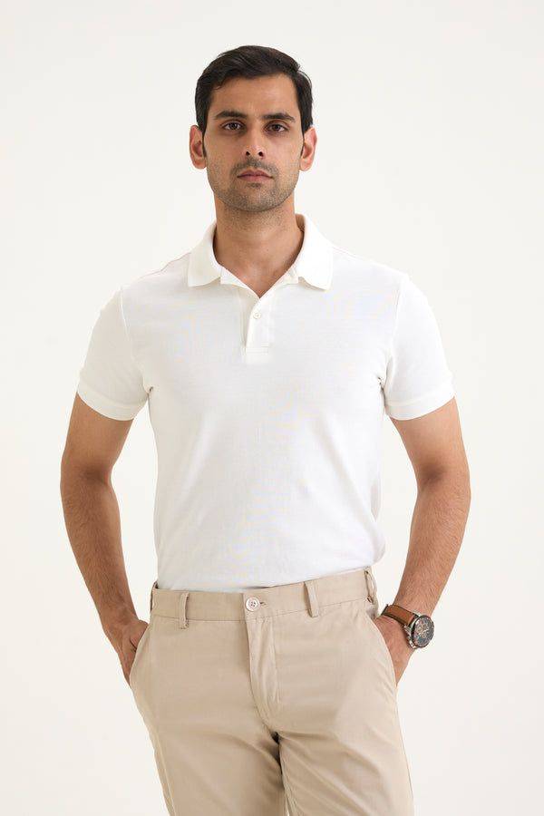 White Classic Polo T-Shirt