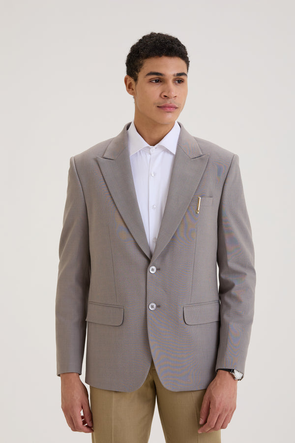 Glen Check Blazer Grey