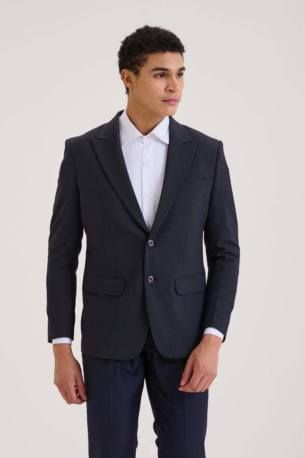 Glen Check Blazer Navy