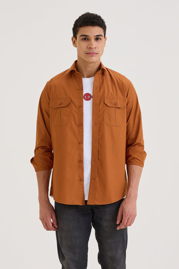 Brown Casual Style Shirt
