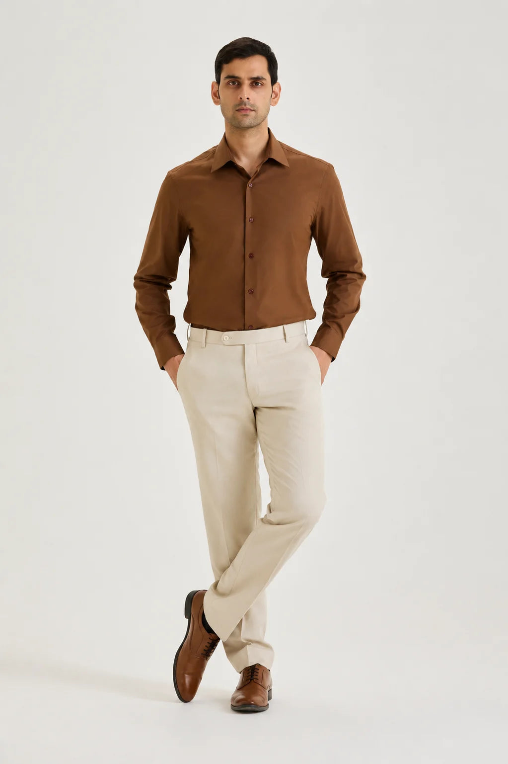 Brown Poplin Shirt