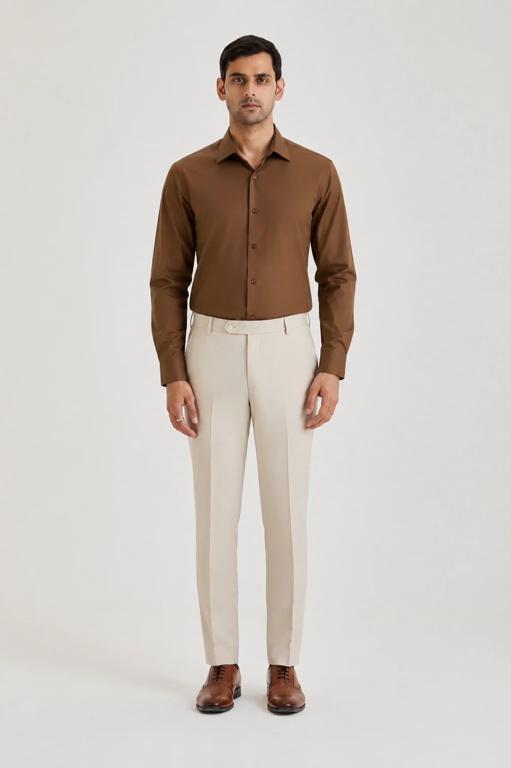 Brown Poplin Shirt