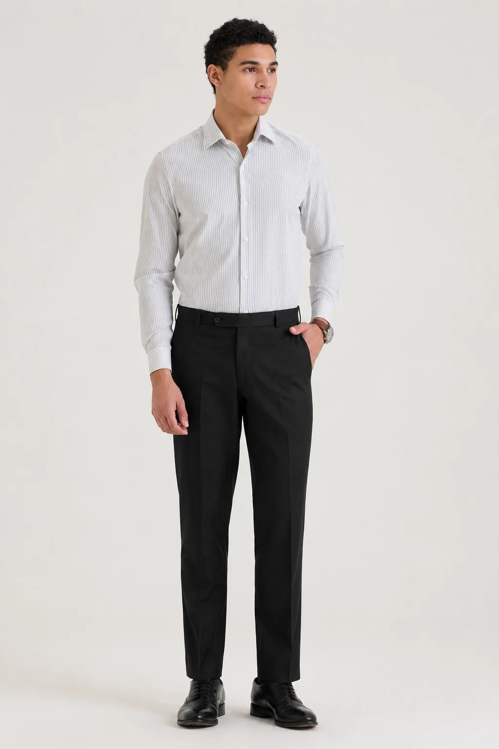 Navy Blue Pencil Stripe Shirt