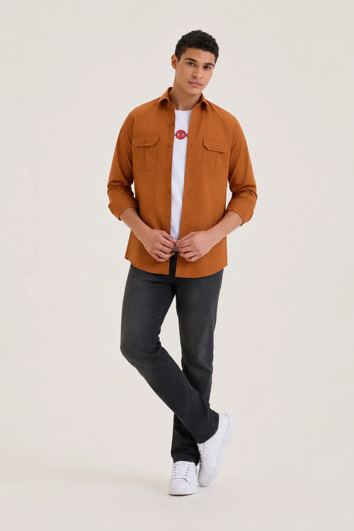 Brown Casual Style Shirt