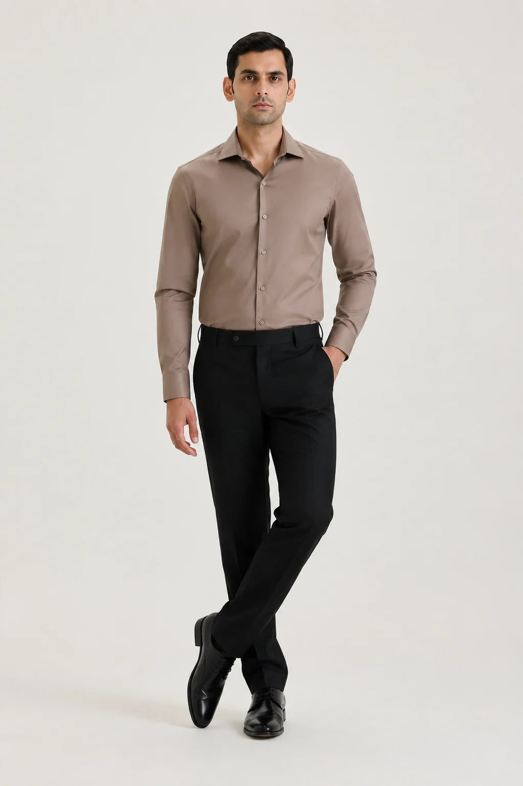 Mettalic Cotton Sateen Shirt
