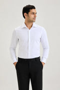 Ice White Cotton Sateen Shirt