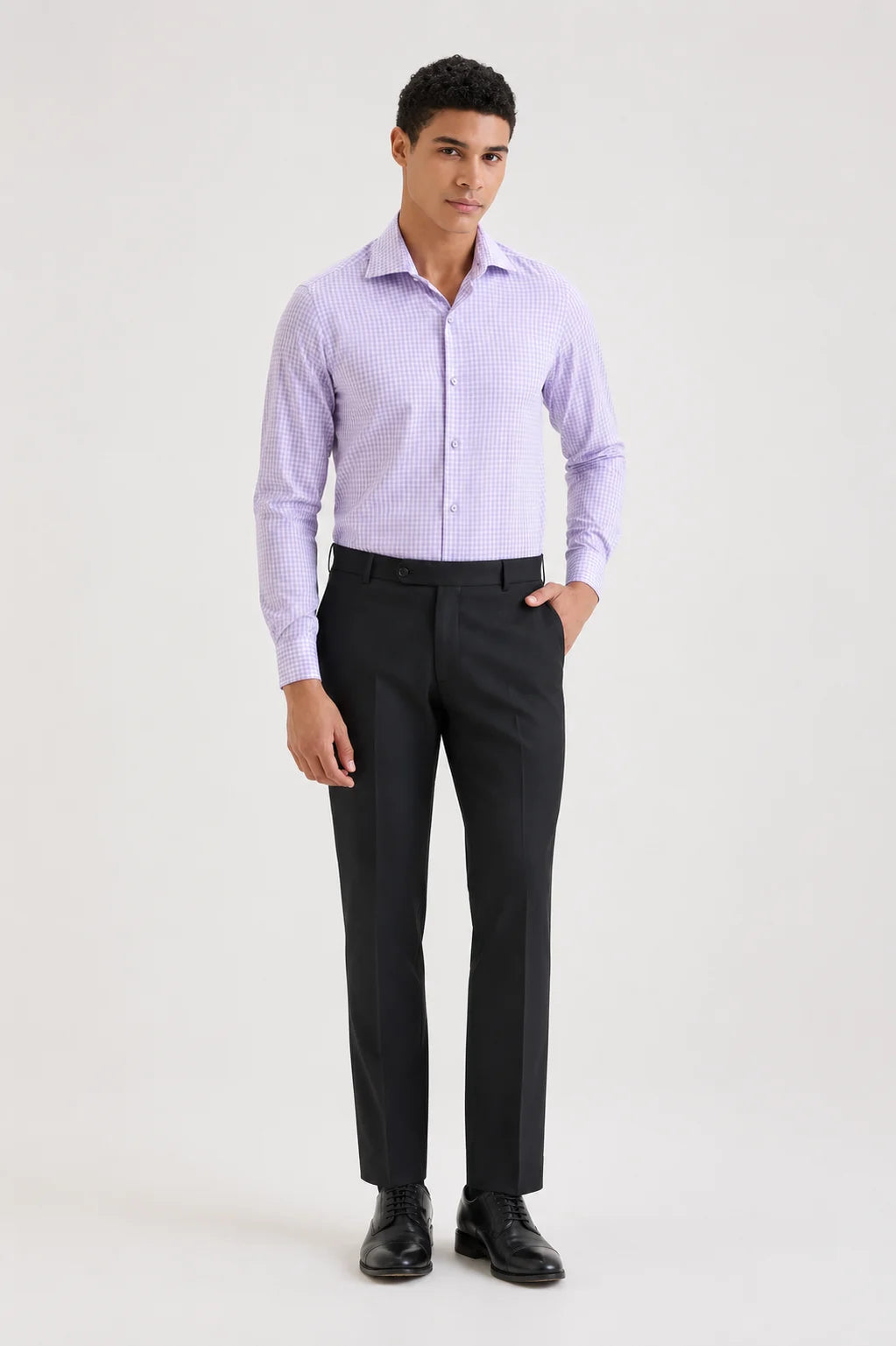 Lilac Gingham Check Shirt