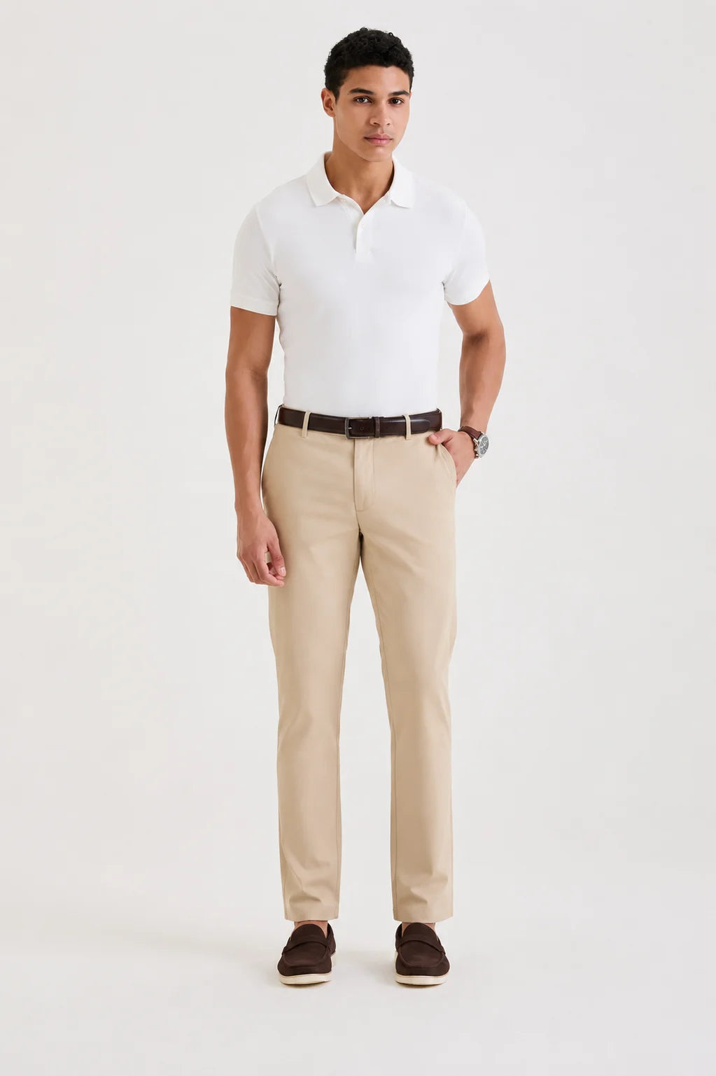 Tan Brown Tapered Pant