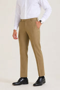 Tan Brown Classic Slim Fit Trouser