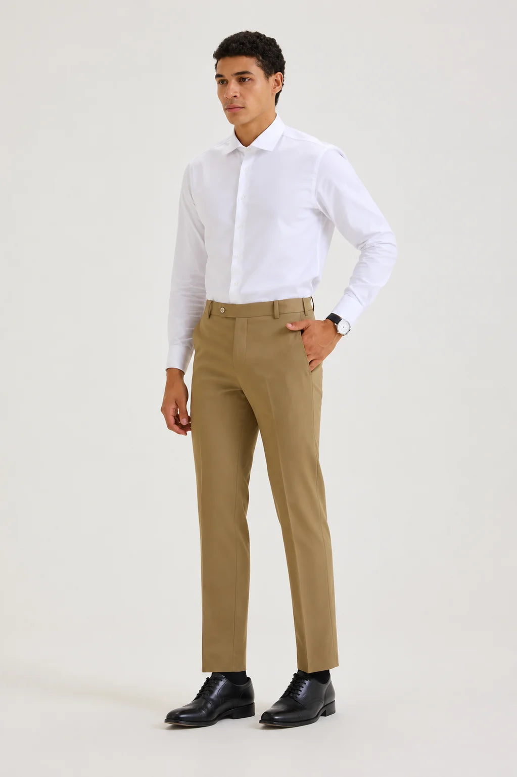 Tan Brown Classic Slim Fit Trouser