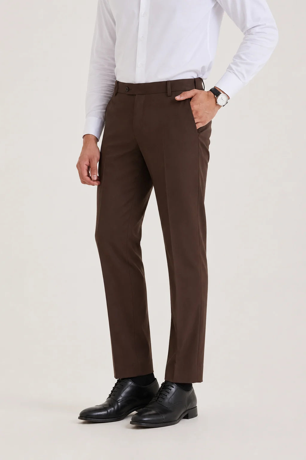 Brown Classic Slim Fit Trouser
