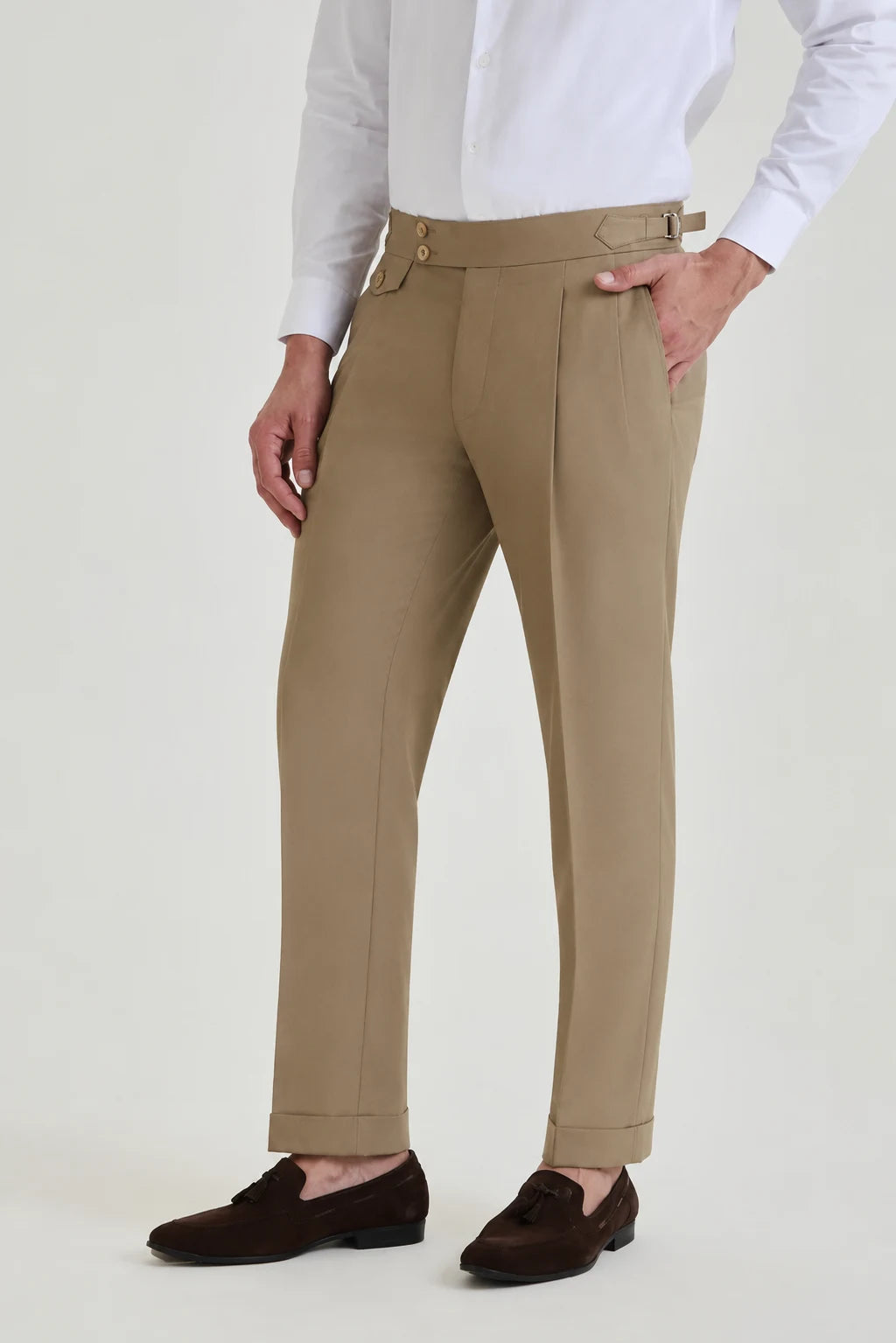 Tan Brown Italian Fit Trouser