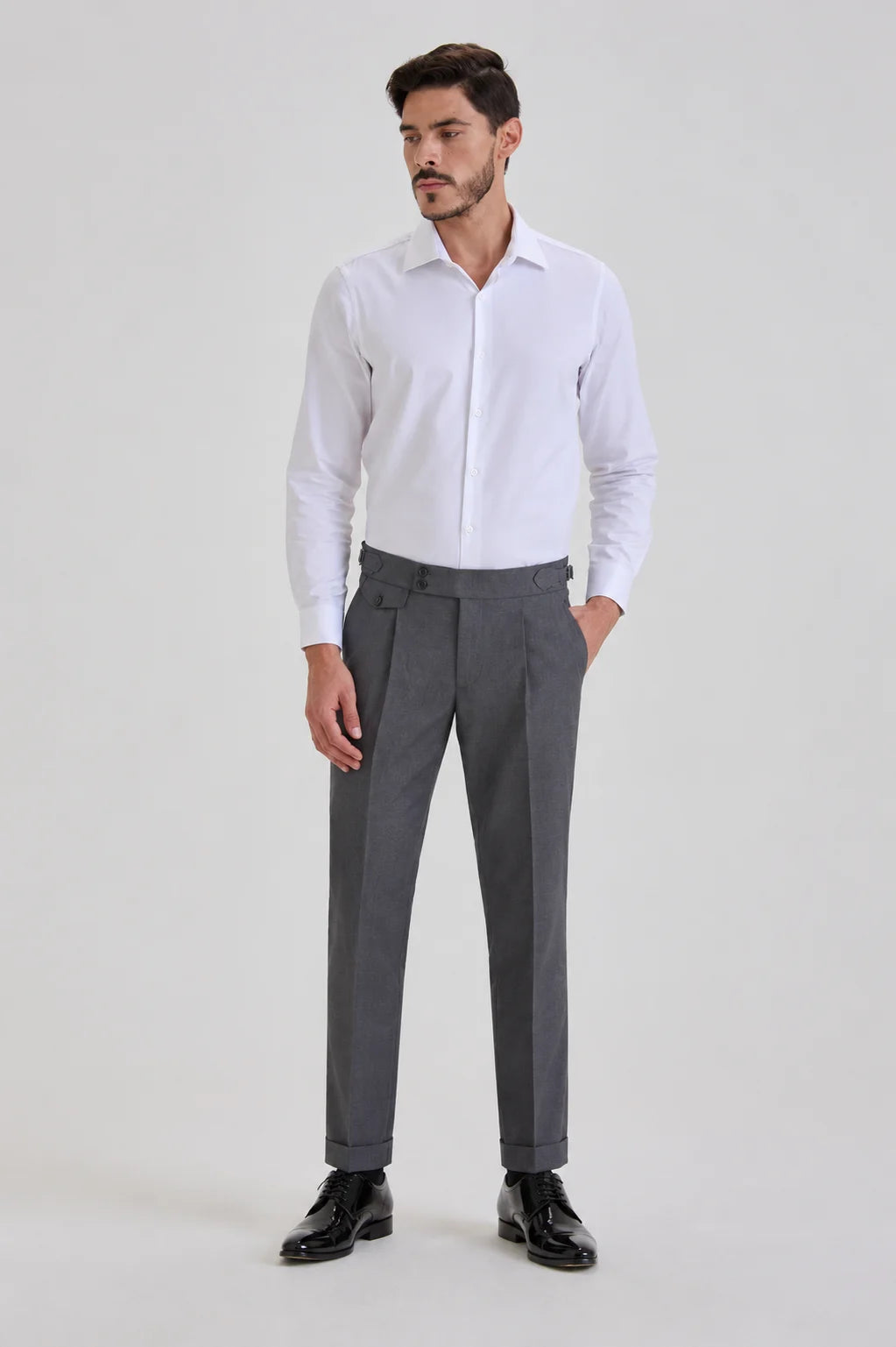 Dark Grey Italian Fit Trouser