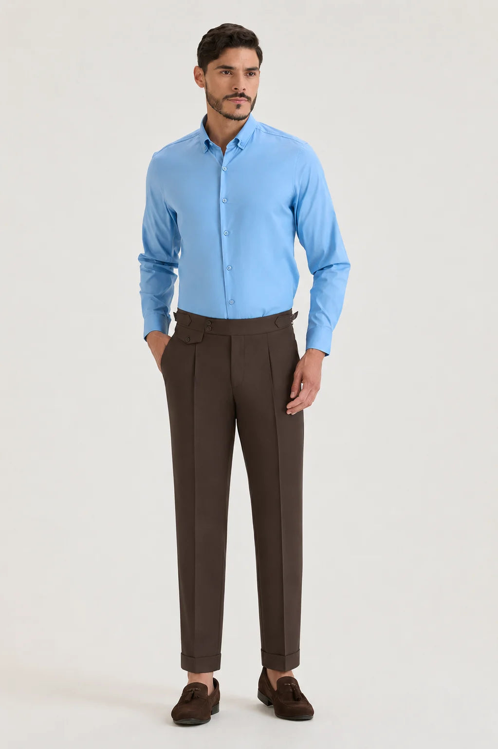 Brown Italian Fit Trouser