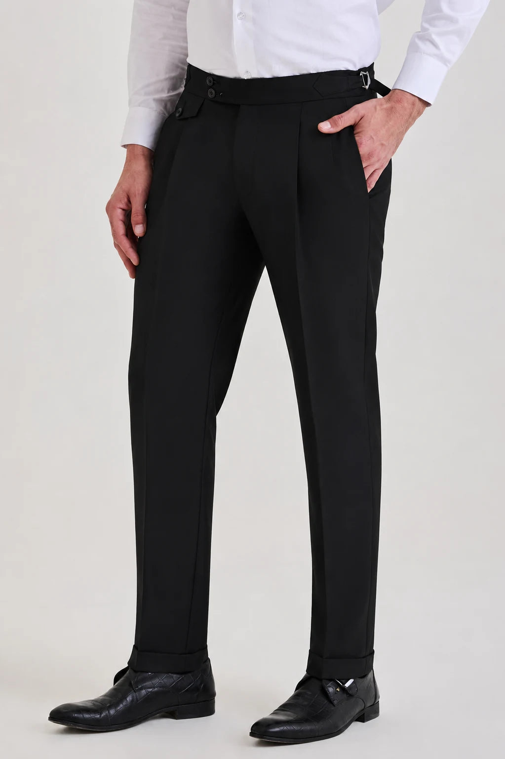Black Italian Fit Trouser
