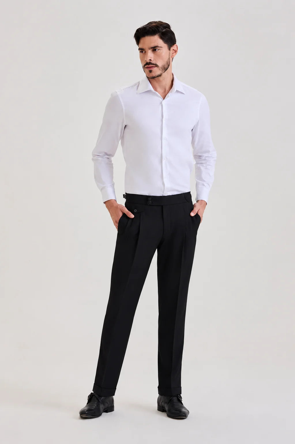 Black Italian Fit Trouser