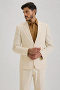 Off White Semi-Formal Suit Set Linen