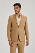 Tan Brown Semi-Formal Suit Set Linen