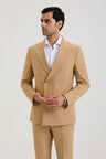 Linen Suit Sets Double Breasted