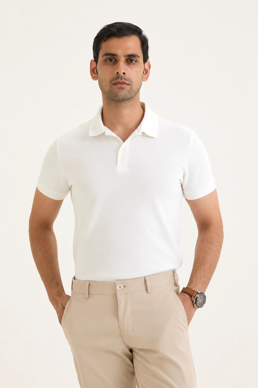 White Classic Polo T-Shirt