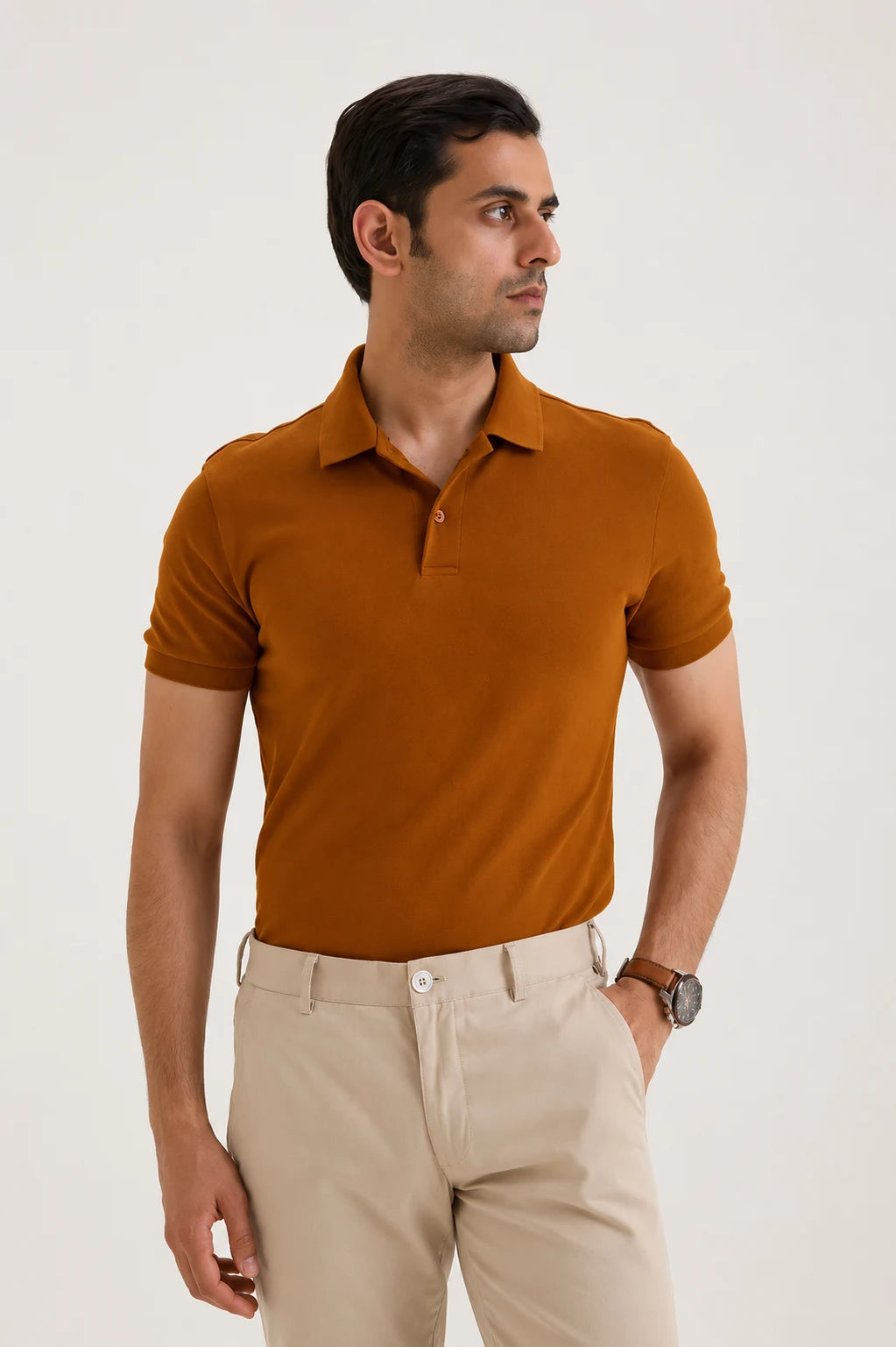 Brown Classic Polo T-Shirt