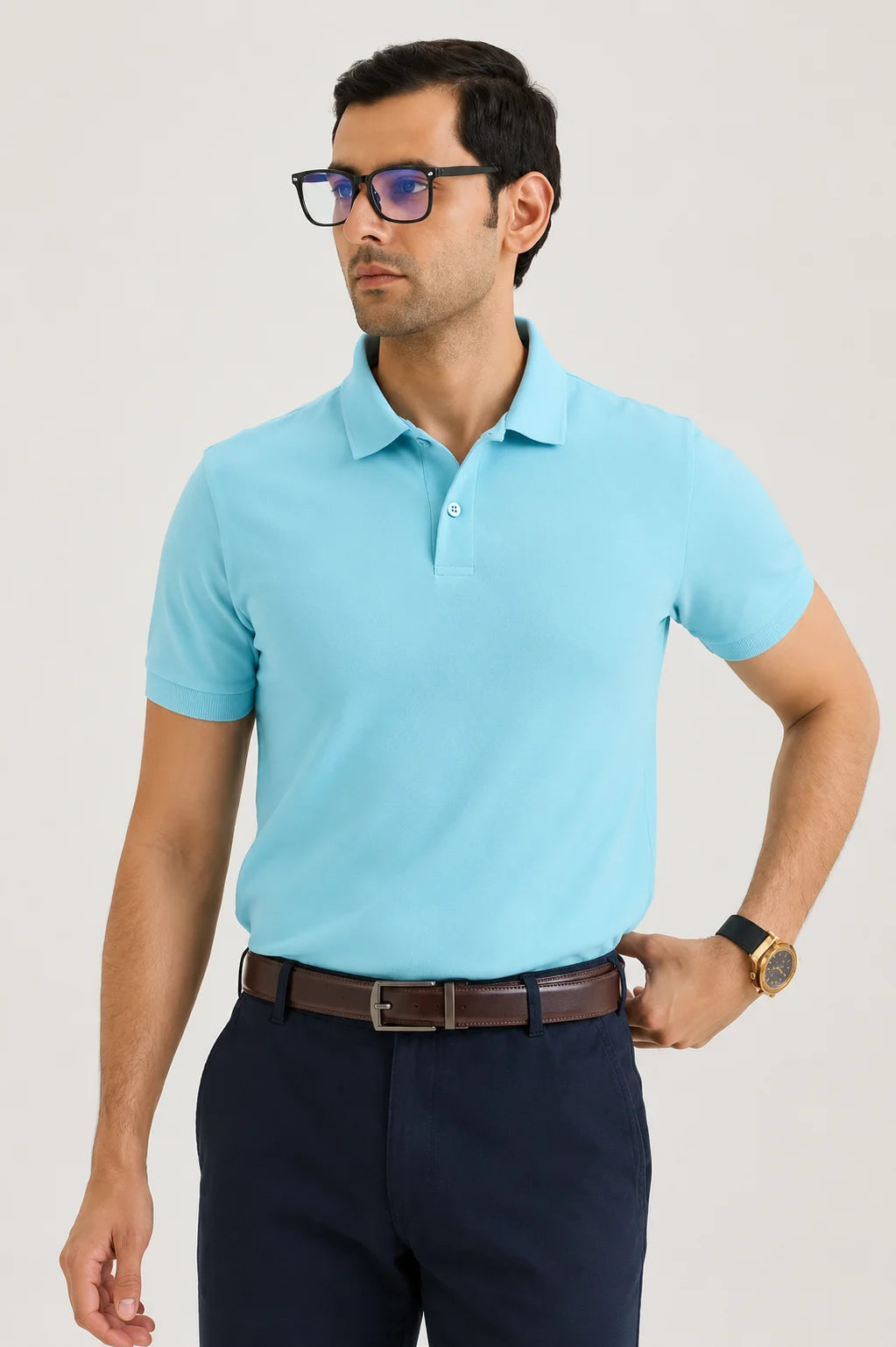 Sky Blue Classic Polo T-Shirt