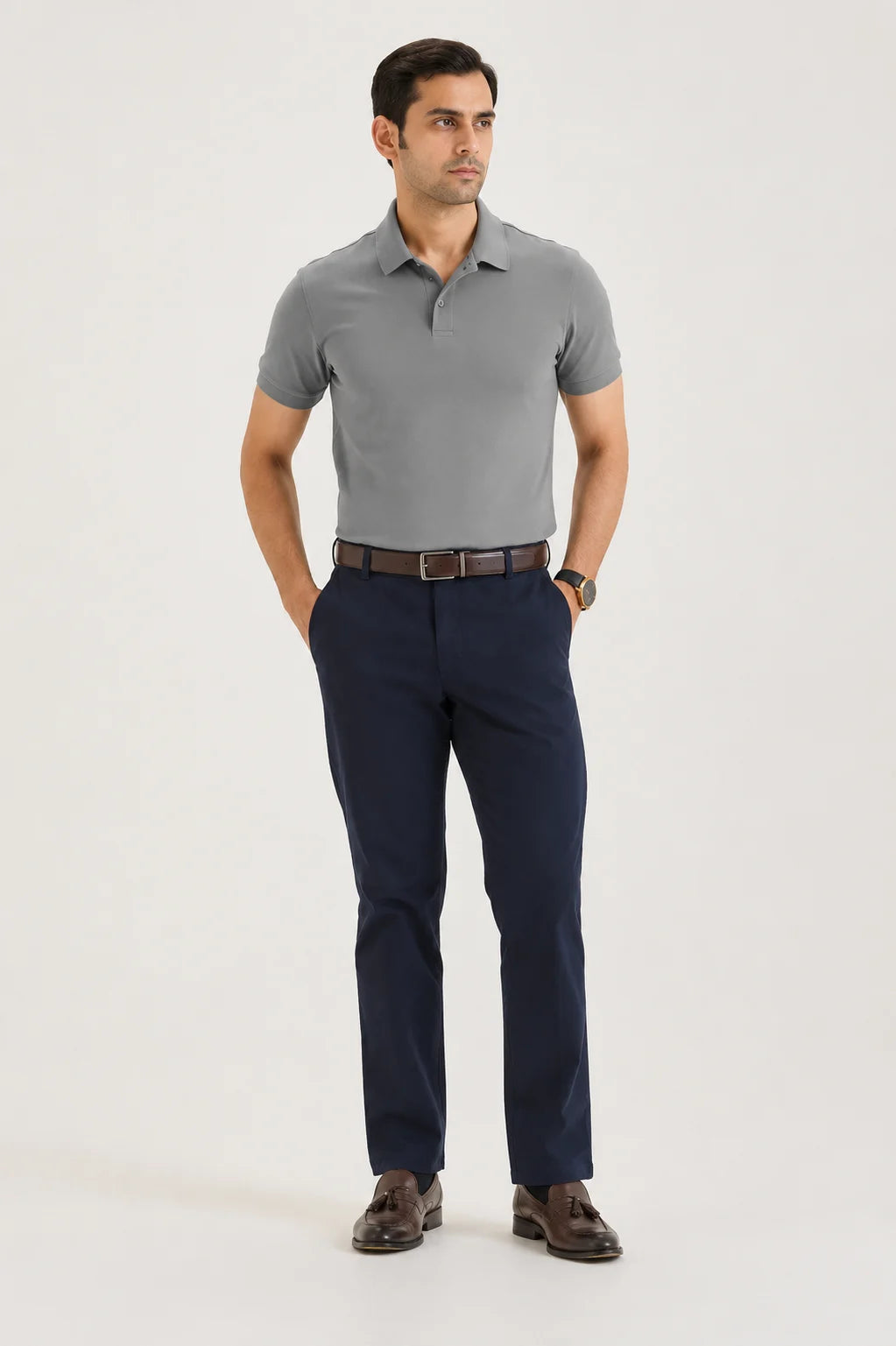 Light Grey Classic Polo T-Shirt