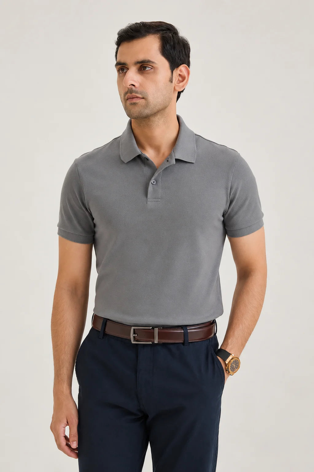 Light Grey Classic Polo T-Shirt