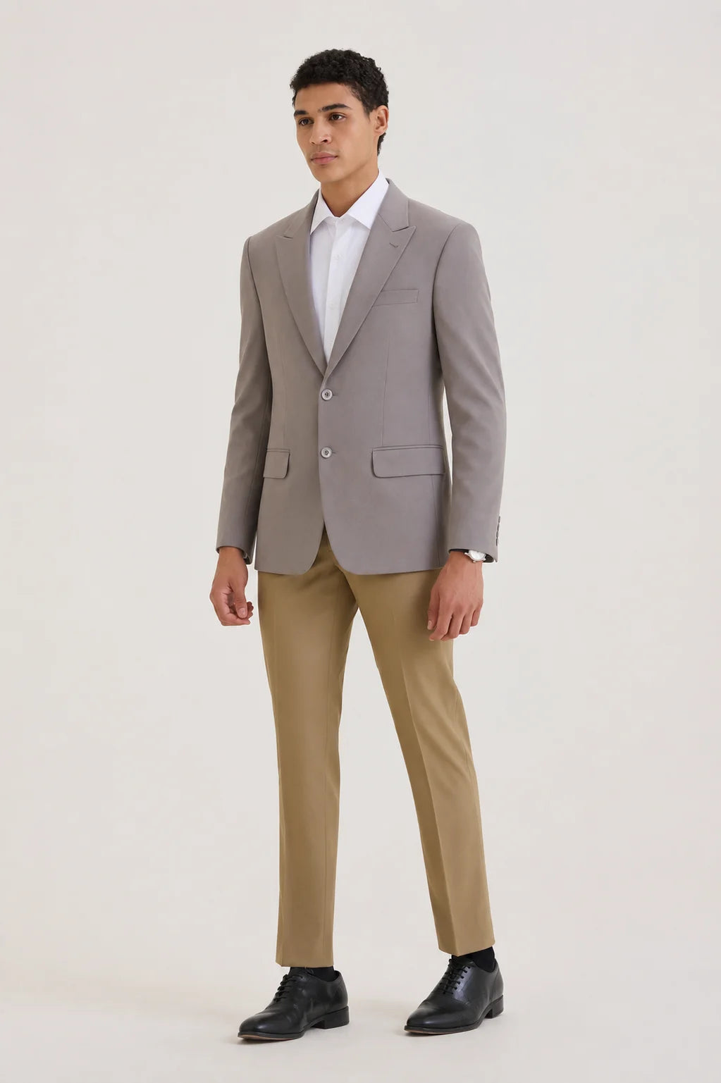 Glen Check Blazer Grey