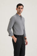 Light Grey Long Sleeve Polo T-shirt