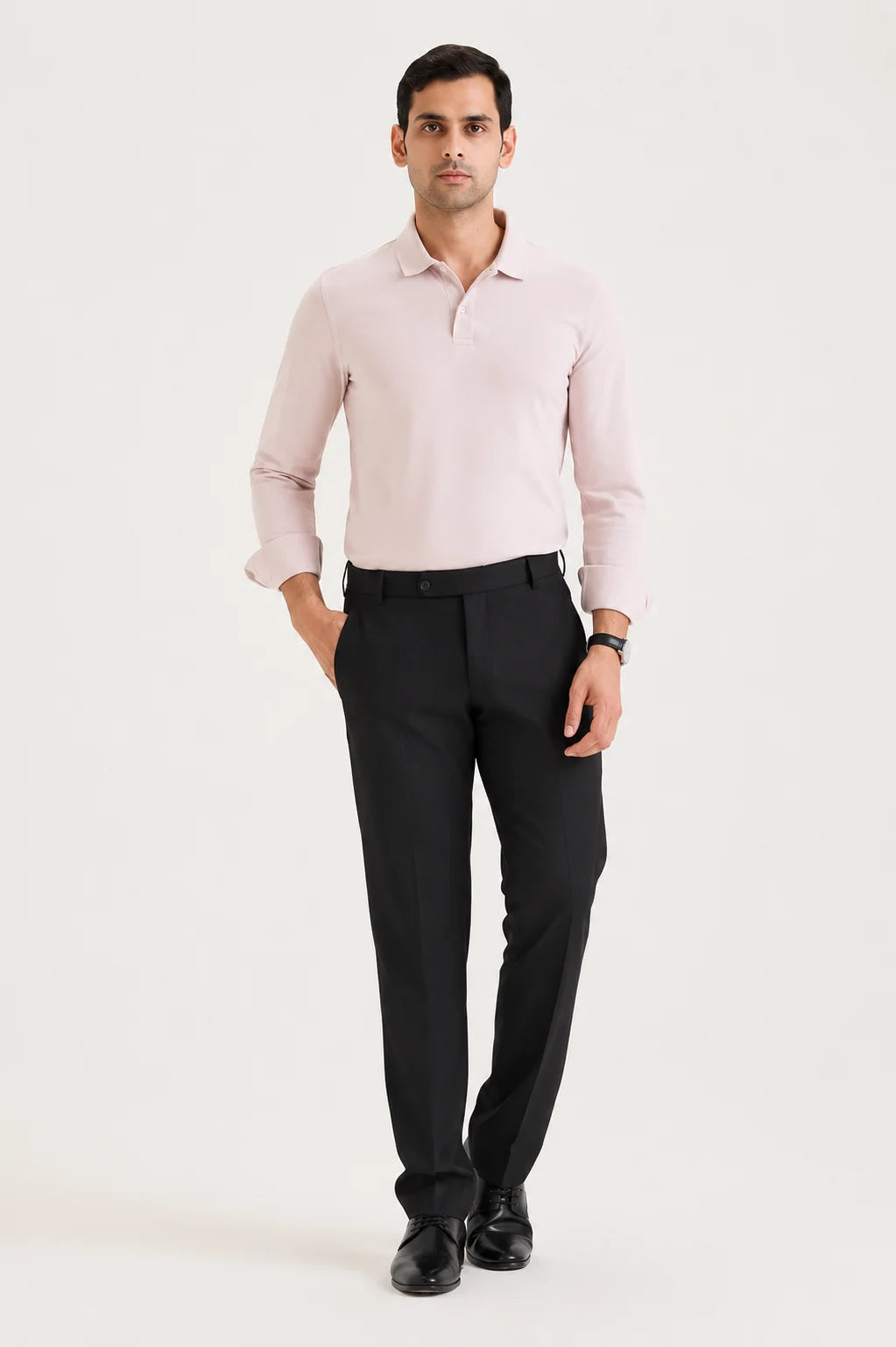 Cool Pink Long Sleeve Polo T-shirt
