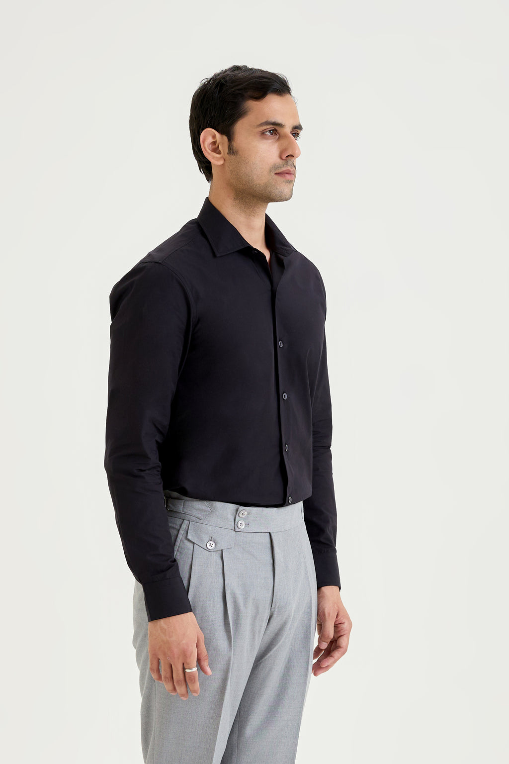 Black Poplin Shirt