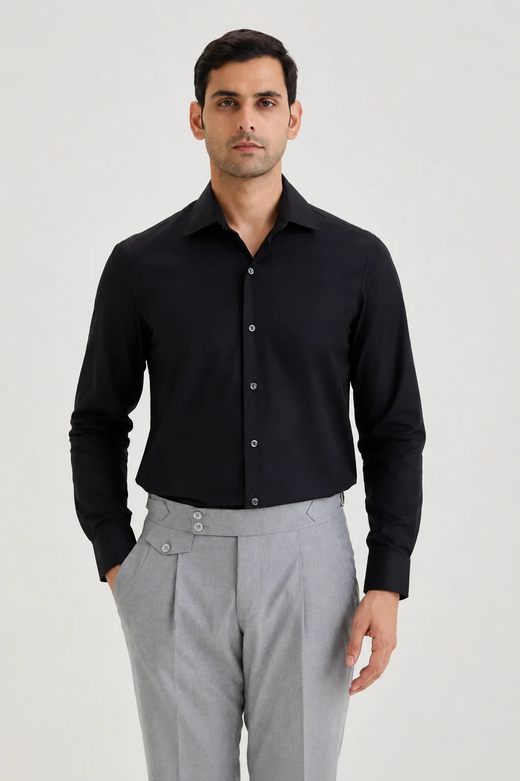 Black Poplin Shirt