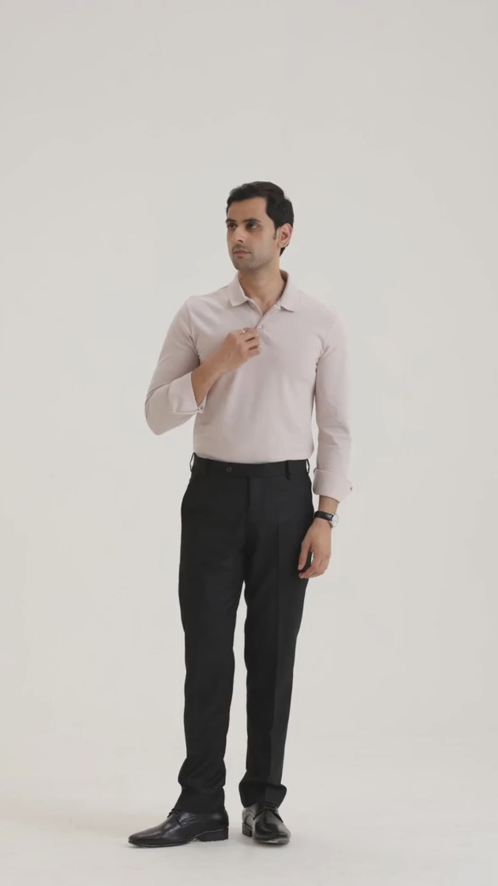 Cool Pink Long Sleeve Polo T-shirt
